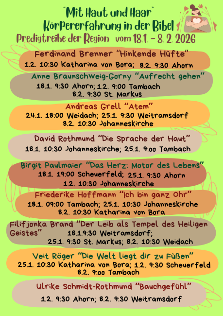 Predigtreihe Westtangente 2026 Mit Haut und Haar